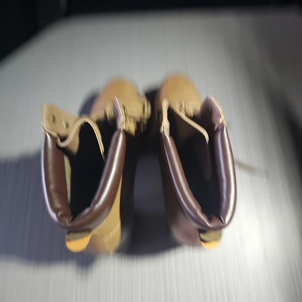 Via Pinky Kayla Khaki‎ Women's Lace-Up Ankle Boots Size 8.5 Excellent Pre-Owned